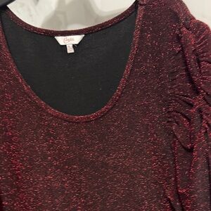 Candie's Red Glitter Blouse